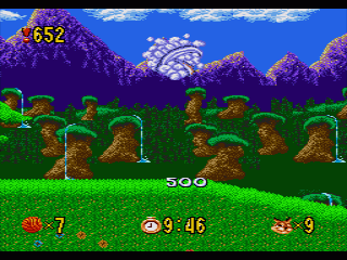 Bubsy in: Claws Encounters of the Furred Kind screenshot 5 for Sega Mega Drive